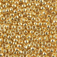 Miyuki seed beads 8/0 - 24kt gold plated 8-191